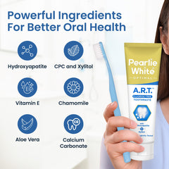 Fluoride-free toothpaste removing stains and brightening teeth