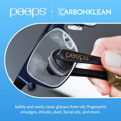 Close-up of Peeps cleaner's carbon microfiber pad
