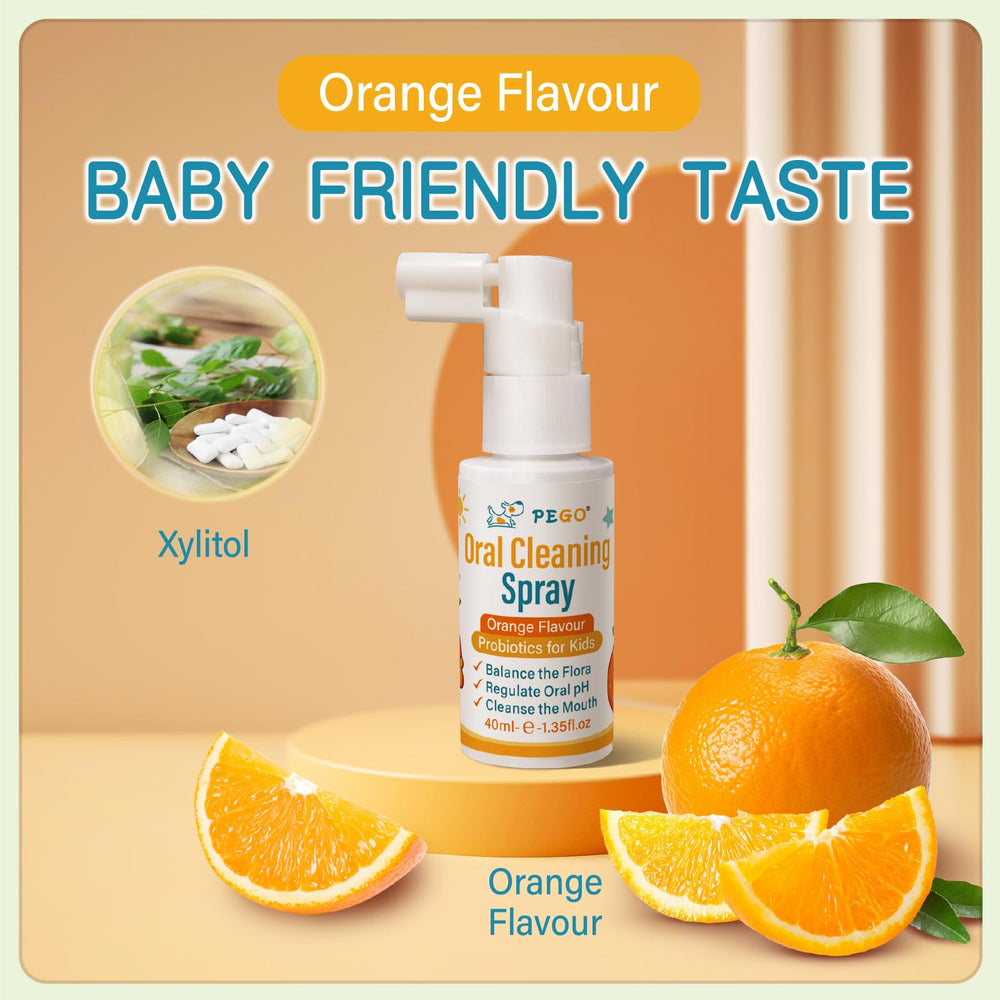 Usage instructions for PEGO Kids Oral Spray