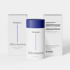 Third-party testing seal on Pendulum Akkermansia packaging