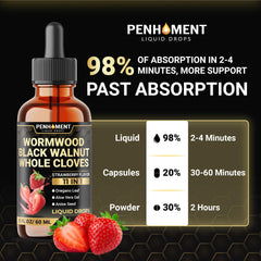 Herbal blend including wormwood, cloves, and oregano