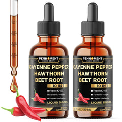 Penhoment 2 Packs Cayenne Pepper Drops bottle front view