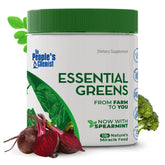 Container of People's Chemist The Essential Greens Powder with spearmint flavor
