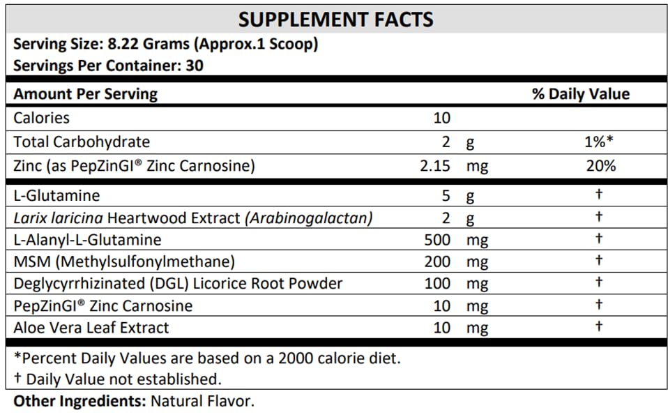 PepZinGI Zinc Carnosine ingredient close-up