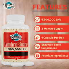 Ingredients and supplement facts for Pepeior Lumbrokinase