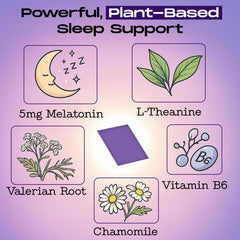Peppermint melatonin strip close-up showing texture.