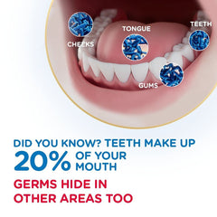 Close-up of Pepsu-dent Germicheck 8 Actions Toothpaste tube and packaging