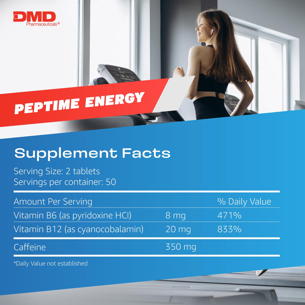 PEPTIME Energy on desk, compact focus supplement for work