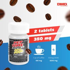 PEPTIME Energy pills with water, a quick, sugar-free caffeine option