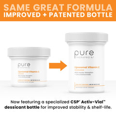 250mg serving visual compared to 1,000mg liposomal Vitamin C