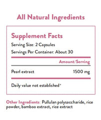 Graphic showing calcium and amino acids from pearl powder