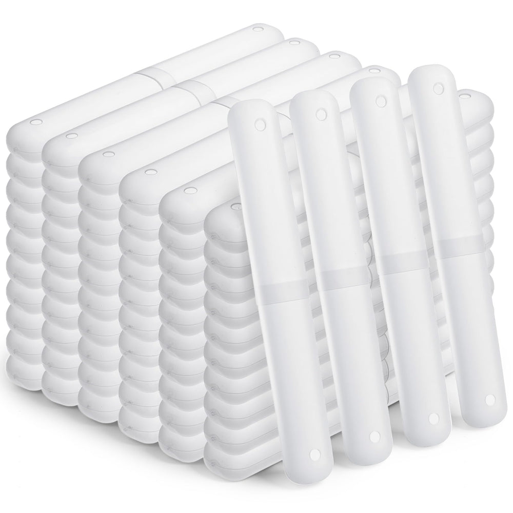 PercyEffie 60pc clear plastic toothbrush holders with covers packaging