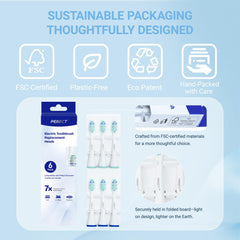Hygienic sealed packaging of PERECT toothbrush heads