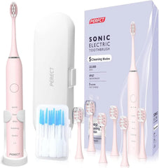 PERECT Sonic Electric Toothbrush Pink with display