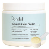 Perelel Hydration Powder label emphasizes daily hydration support and clean branding
