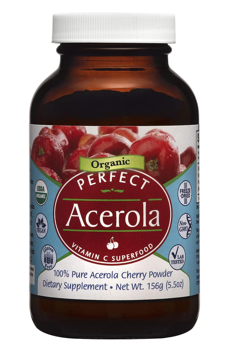 Front view of Perfect Acerola Powder 156 g jar