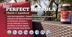 Ingredients and certifications for Acerola Powder 156 g