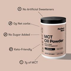 MCT powder added to smoothie shake