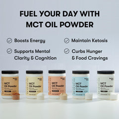 Ingredients and nutrition label of MCT powder