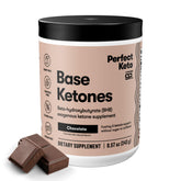 Label view of Perfect Keto Exogenous Ketones Powder chocolate 8.57 oz