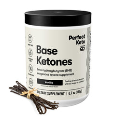 Bottle of Perfect Keto Exogenous Ketones Powder Vanilla 6.7 oz