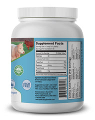 Ingredients label showing Type I and Type III collagen