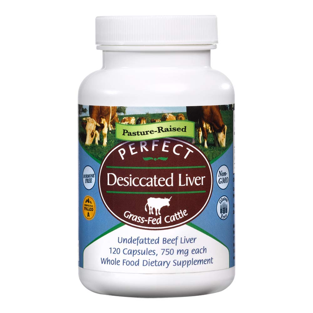 Perfect Desiccated Liver bottle and label