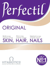 Perfectil Triple Active bottle front illustrating daily beauty nutrition for skin, hair, and nails.