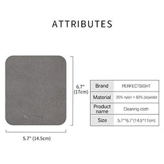 Microfiber cloth cleaning a camera lens