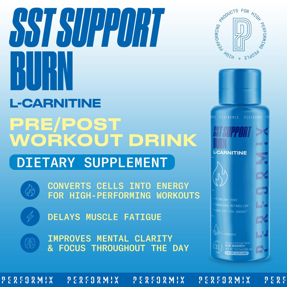 PERFORMIX SST Boost ice-berry label front emphasizes quick absorption and flavor.