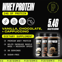 PERFORMIX chocolate whey powder delivers keto-friendly protein snack.