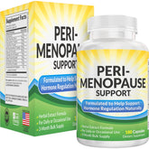 Product bottle of 3-Month PERI-MENOPAUSE supplements with label visible