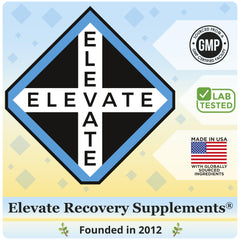 USA-made Elevate Recovery Supplements packaging