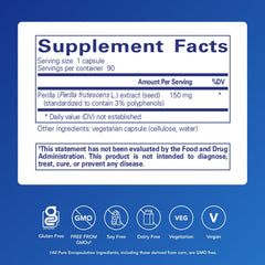 Graphic showing Perilla Extract supporting immune modulation
