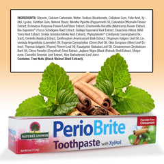 Herbal blend in PerioBrite toothpaste