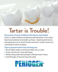 Periogen toothpaste label highlighting SLS-free formula