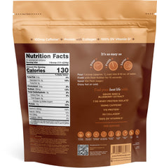 Close-up of nutrition facts highlighting 17g protein per serving