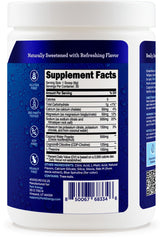 Nutritional label and Cognizin trademark on Perk Hydrate tub