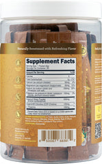 Perk Hydrate stickpack in glass with straw offers a refreshing coconut blend.