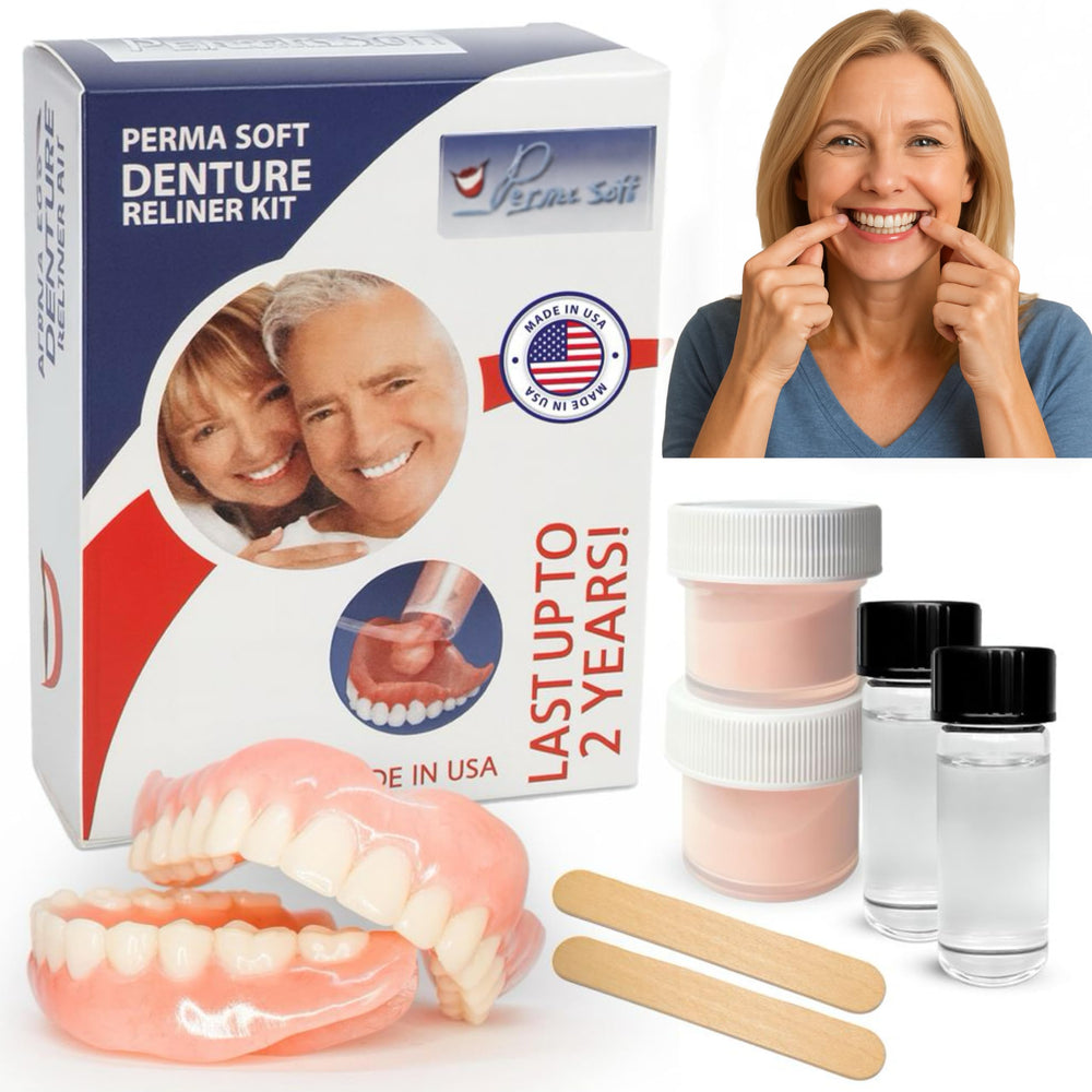 Applying reliner to an upper denture