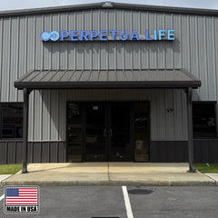 Perpetua Life brand logo with AEON line