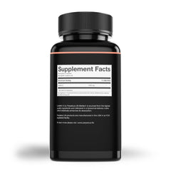 60 vegan capsules in bottle on white background