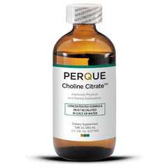 Bottle of Perque Choline Citrate liquid 7.86 oz