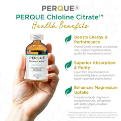 PERQUE Choline Citrate liquid label close-up