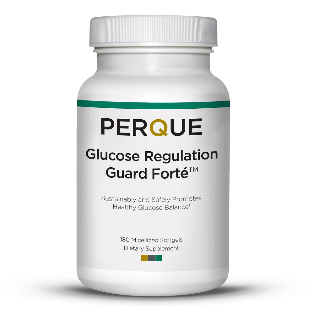 Perque Glucose Regulation Guard Forte bottle with 180 softgels