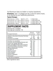 Key ingredients include corosolic acid from Banaba leaf and French Lilac