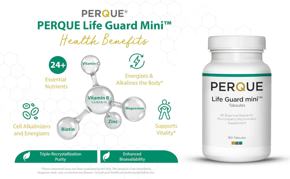 PERQUE Life Guard Mini 180 Tabs bottle with tablets
