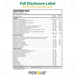 Label of PERQUE Life Guard Mini 180 Tabs