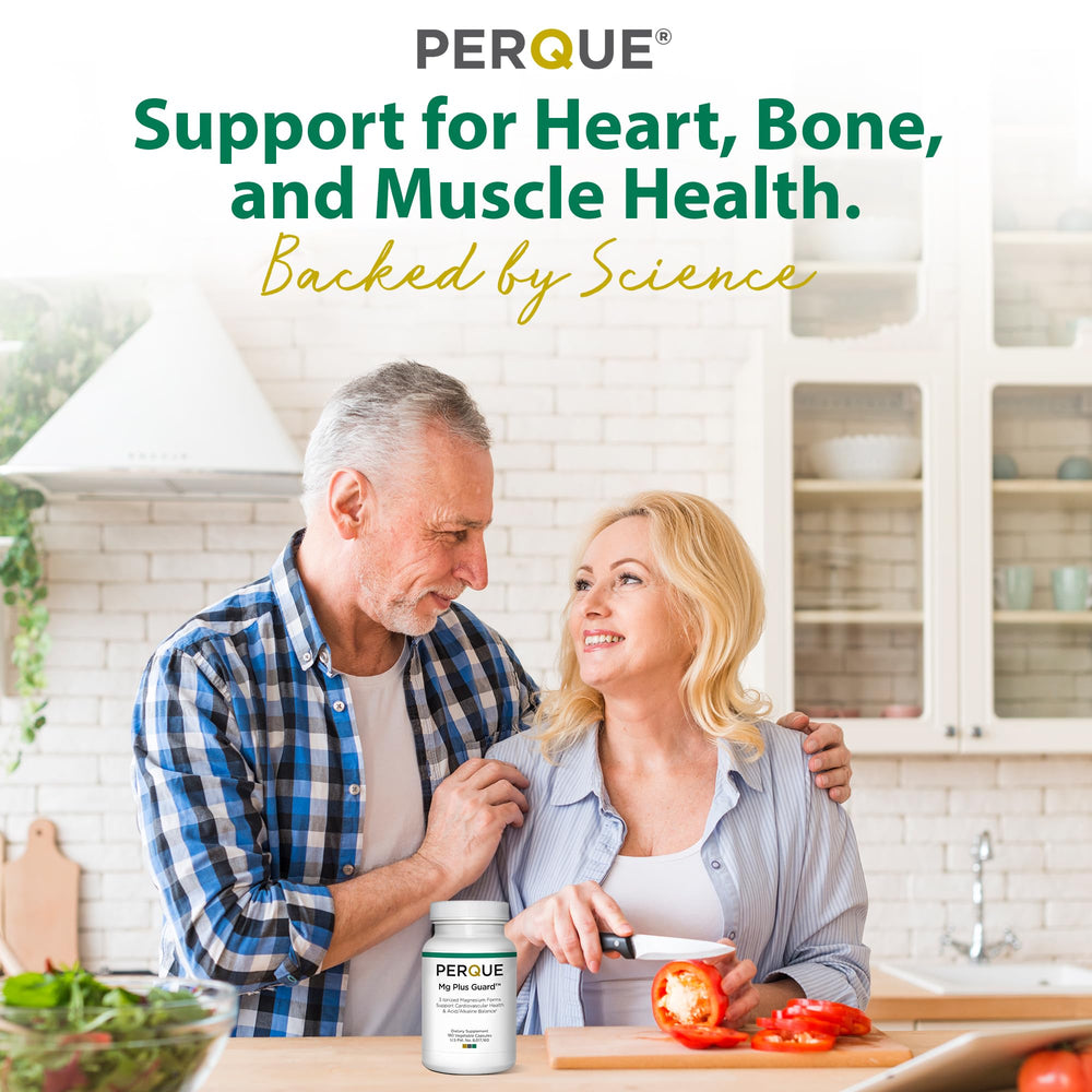 Supplement facts panel for PERQUE Mg Plus Guard