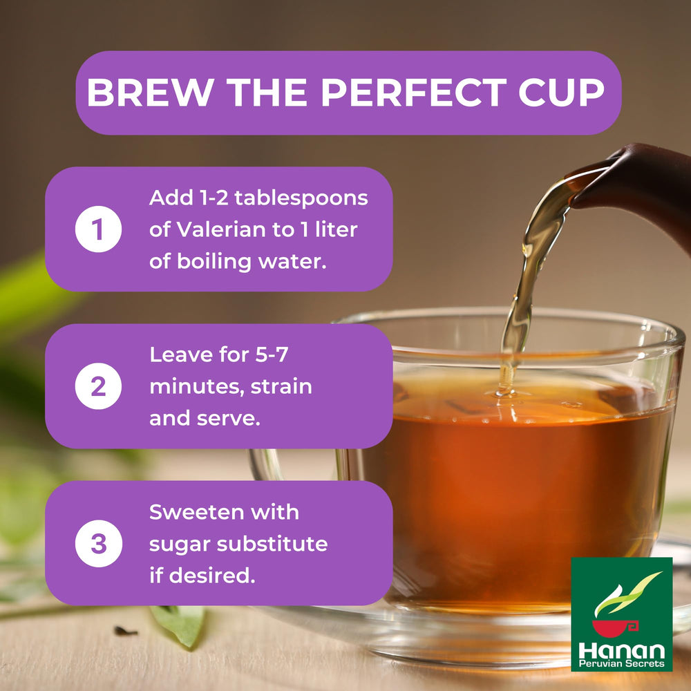 Peru-sourced valerian root used in Hanan Valerian Root Tea